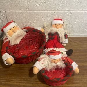 Set of 3 Santa and Santa Baskets